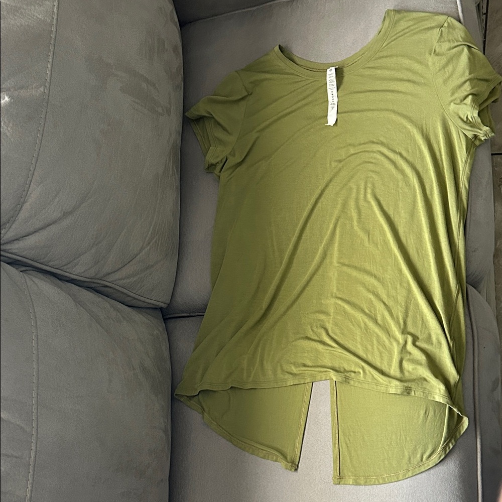 lululemon athletica Light Green Short Sleeve Top